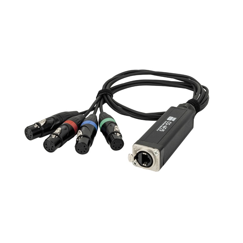 Showgear CS-4F/5 - 4-channel DMX shuttle snake via network cable - 1