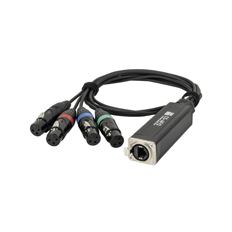 Showgear CS-4F/3 - 4-channel DMX shuttle snake via network cable - 1