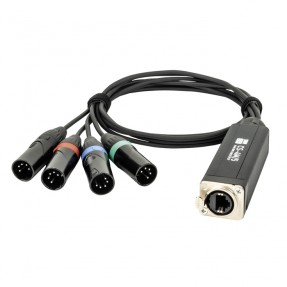 Showgear CS-4M/5 - 4-channel DMX shuttle snake via network cable - 1