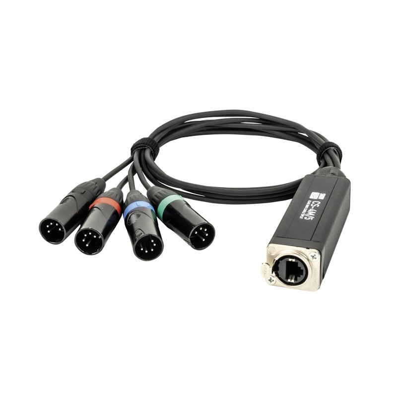 Showgear CS-4M/5 - 4-channel DMX shuttle snake via network cable - 1