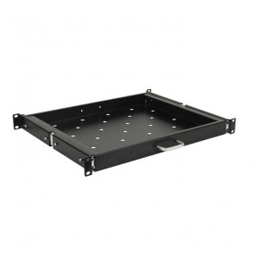 Showgear 19-inch 1U Fixed Sliding Rack Mount Shelf - 1