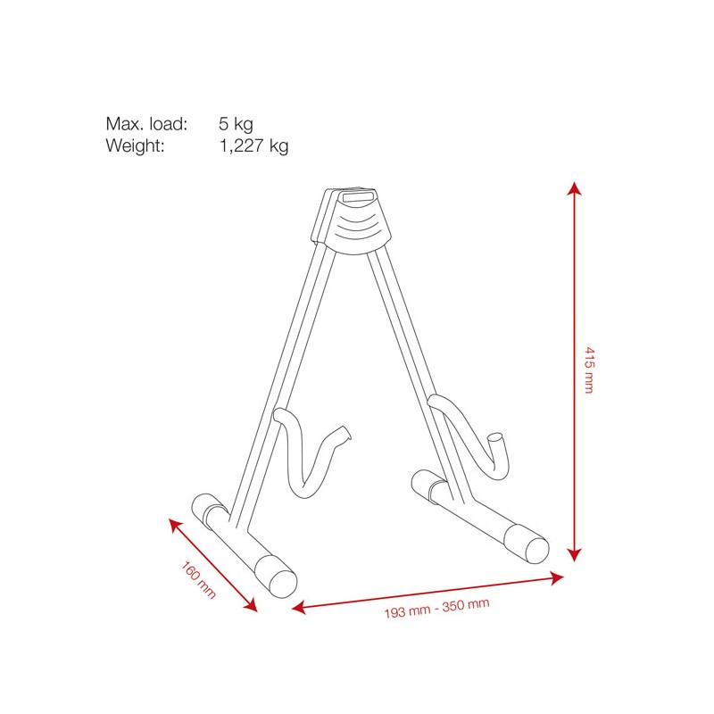 Showgear Electric Guitar Stand - 2