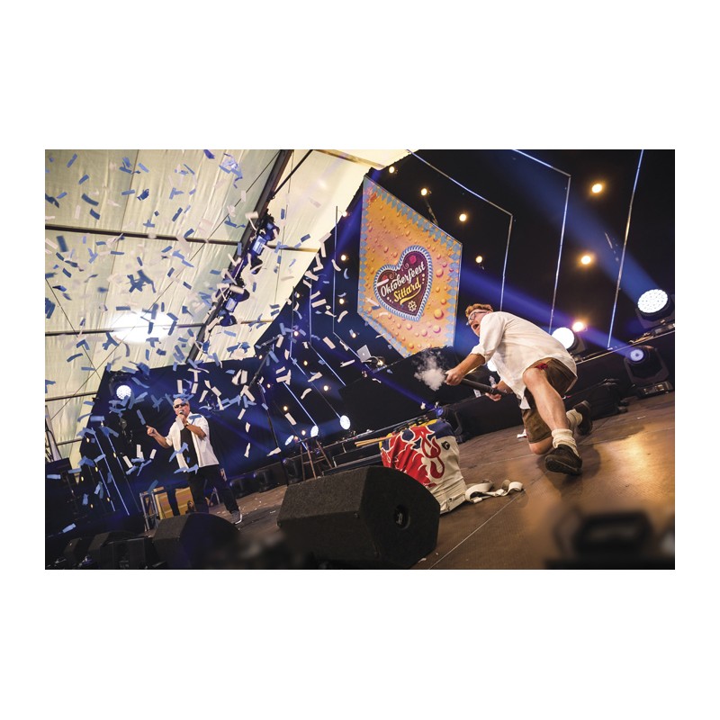 Showgear Handheld Confetti Cannon Pro - 80 cm, blue/white - 5