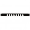 Showgear 19 Inch Connector Panel 1U, for 8 XLR Connectors (D-Size) - 1