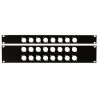 Showgear 19 Inch Connector Panel 1U, for 8 XLR Connectors (D-Size) - 2
