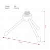 Showgear Desk Microphone Stand - Mini - 89 mm - 2