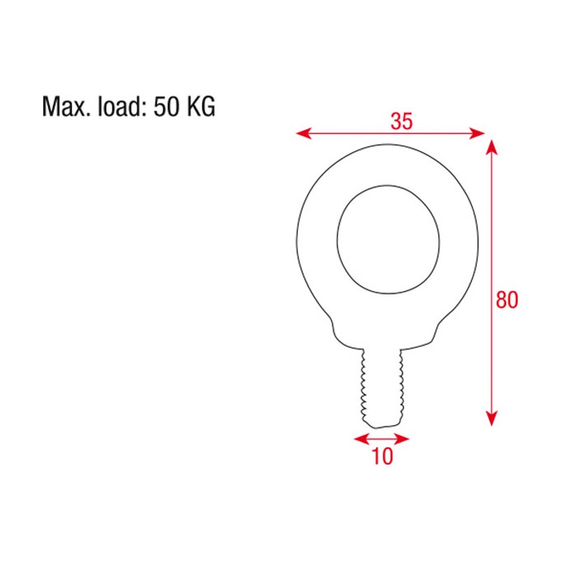 Showgear Speaker Hanging Eye - M10 - 3