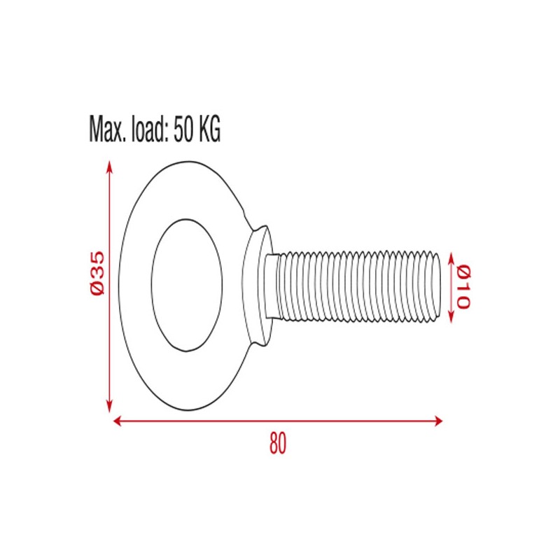 Showgear Speaker Hanging Eye - M10 - 4