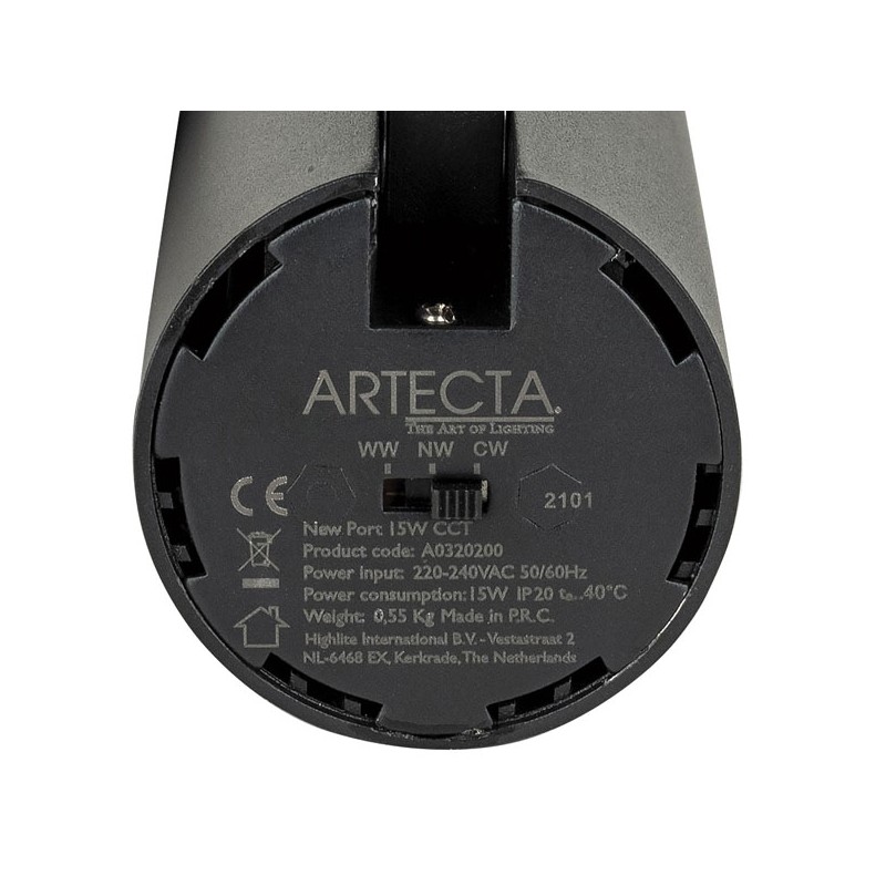 Artecta A0320200 - New Port 15 W CCT 38° (black) - 4