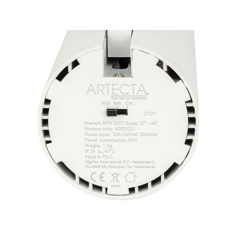 Artecta A0320221 - Newark 30W CCT Zoom 20°-60° (white) - 5