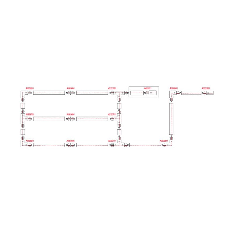 Artecta A0331001 - 3-Phase Track 1000 mm (black) - 4