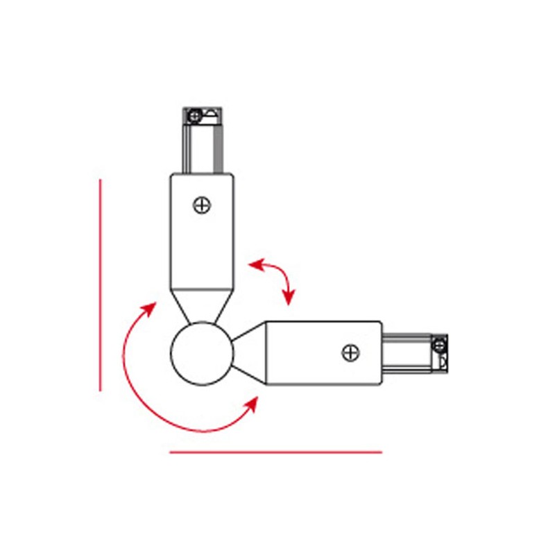 Artecta A0333503 - 3-Phase Corner Connector (silver) - 4