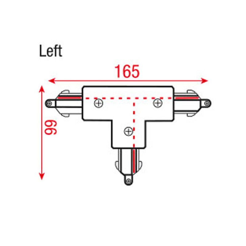 Artecta A0333702 - 3-Phase Left T-Connector (white) - 2
