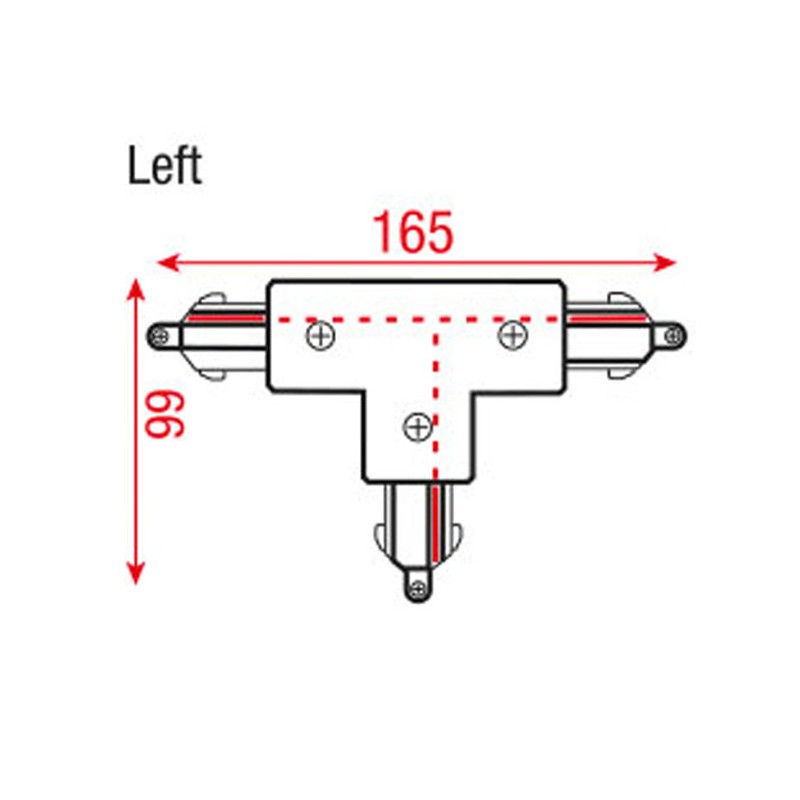 Artecta A0333711 - 3-Phase Right T-Connector (black) - 2