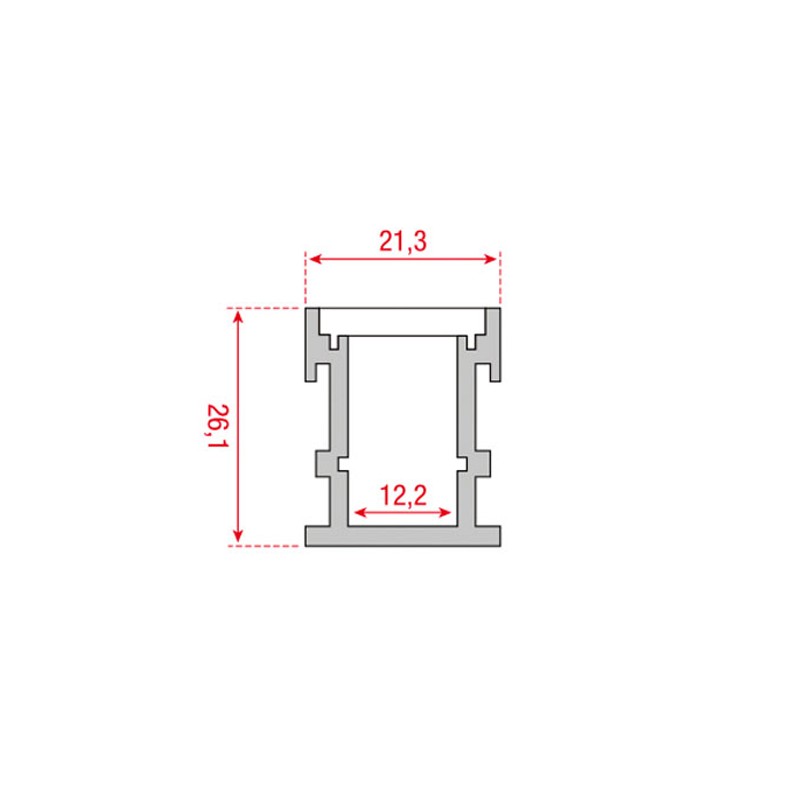 Artecta A9930402 - Profile Pro-Line 18 Recessed - 3