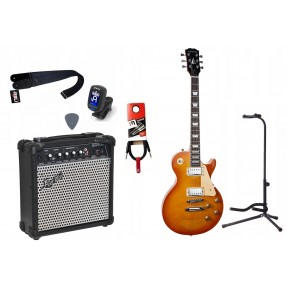 Gitara Elektryczna + Wzmacniacz 15W Tuner Zestaw 756 - 1