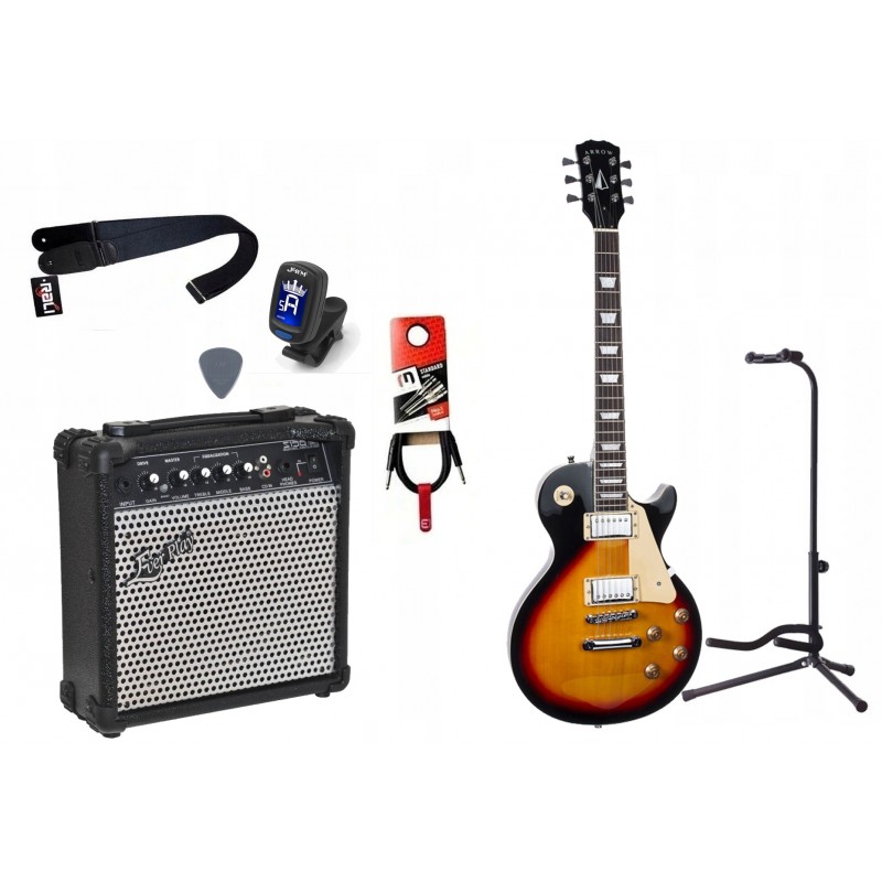 Gitara Elektryczna + Wzmacniacz 15W Tuner Zestaw 759 - 1