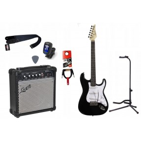 Gitara Elektryczna + Wzmacniacz 15W Tuner Zestaw 760 - 1
