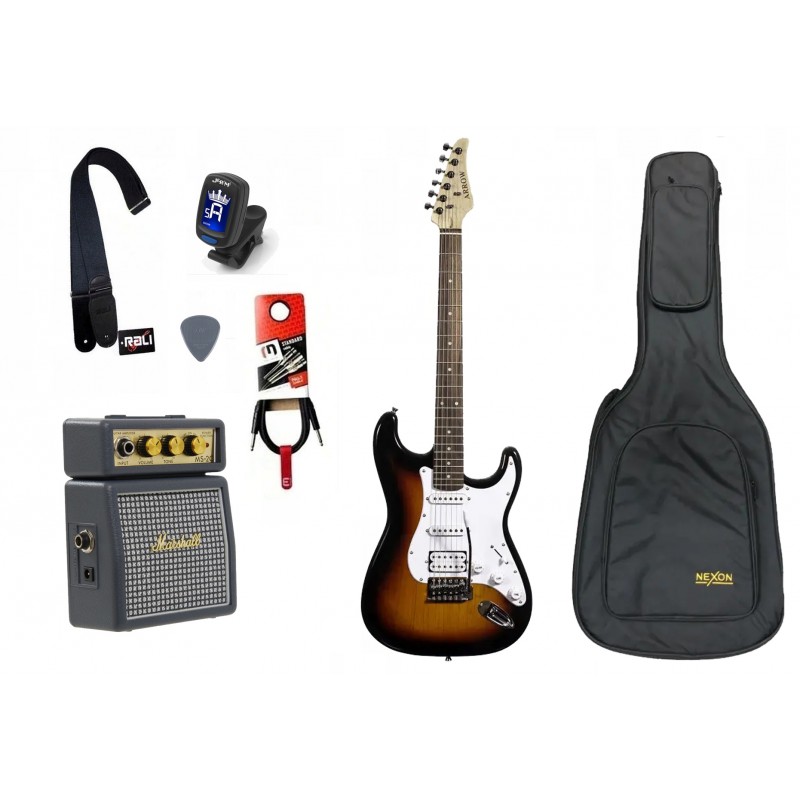 Gitara Elektryczna + Wzmacniacz 1W + Pokrowiec Zestaw 774 - 1