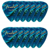 Fender Premium Celluloid 351 Shape Picks, Thin, Ocean Turquoise, 12-Pack - 1