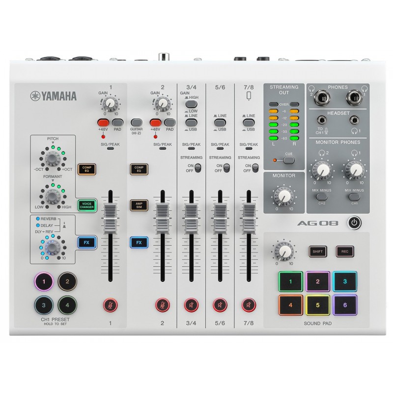 Yamaha AG08 WH - mikser audio do streamingu - 1