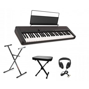 Keyboard Casio CT-S1 BK + Statyw + Ława + Słuchawki - 1