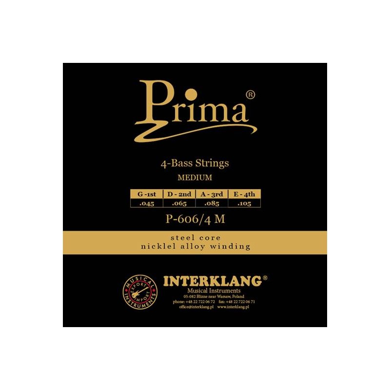 Prima P-606/4M - struny do gitary basowej - 2
