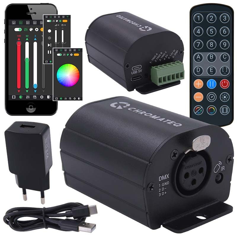 CHROMATEQ CLUB 512 sterownik DMX interfejs + pilot - 1