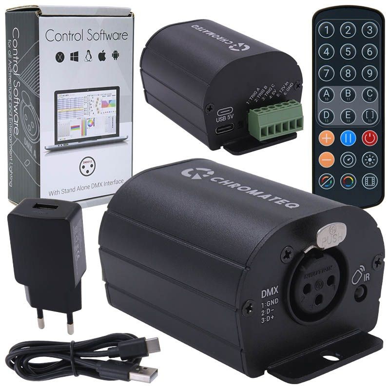 CHROMATEQ CLUB 512 sterownik DMX interfejs + pilot - 11