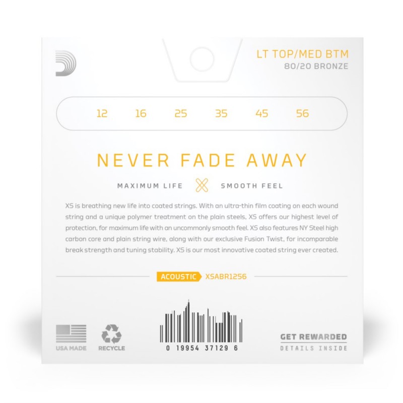 D'Addario XSABR1256 - Struny do gitary akustycznej (12-56) - 3