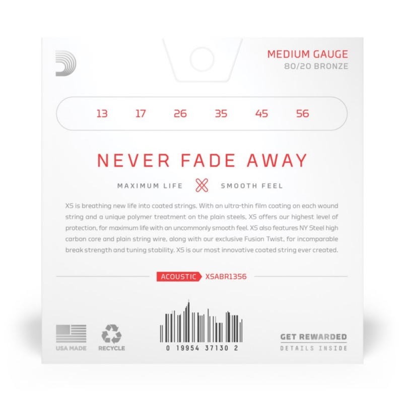 D'Addario XSABR1356 - Struny do gitary akustycznej (13-56) - 3