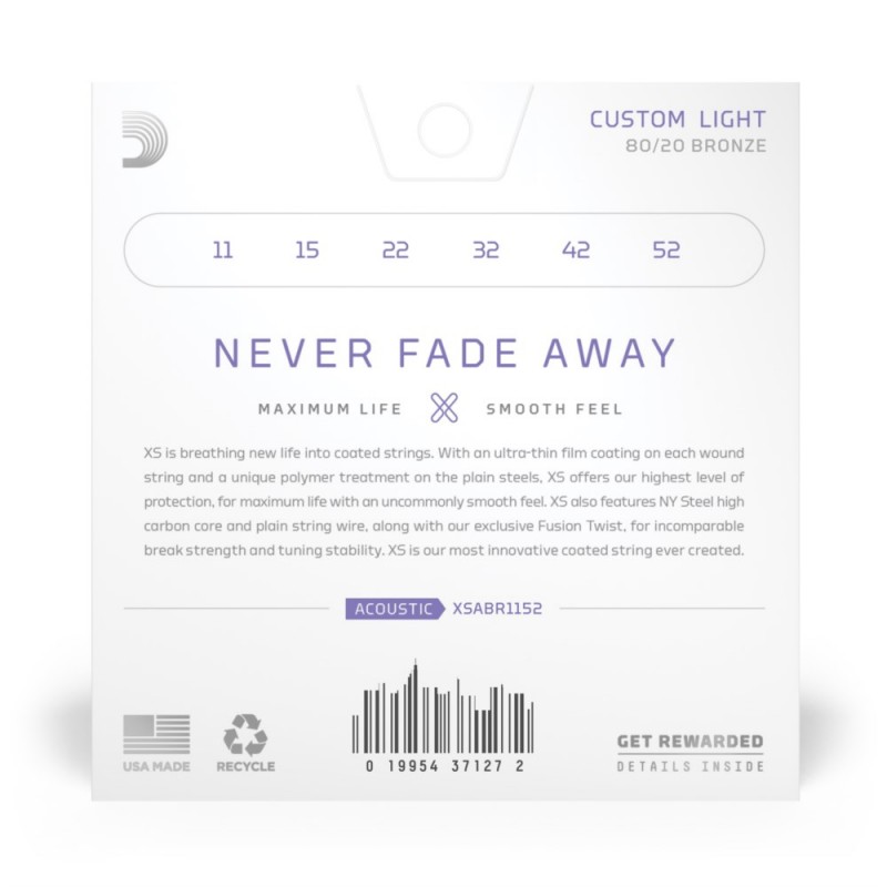 D'Addario XSABR1152 - Struny do gitary akustycznej (11-52) - 3