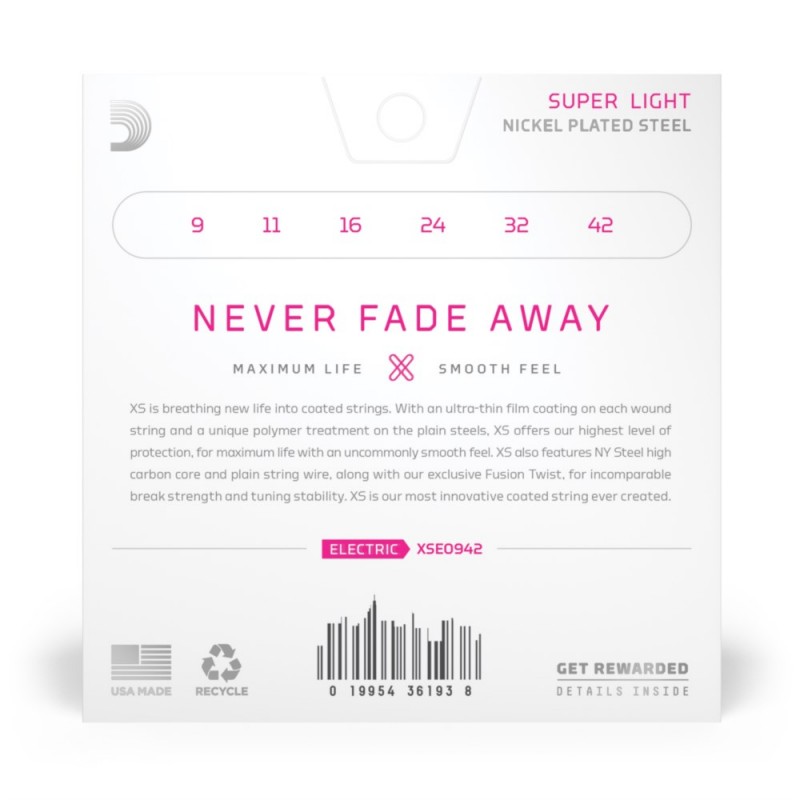 D'Addario XSE0942 - Struny do gitary elektrycznej (09-42) - 3