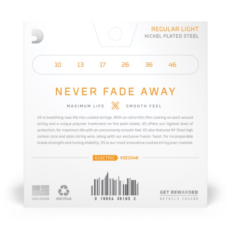 D'Addario XSE1046 - Struny do gitary elektrycznej (10-46) - 3