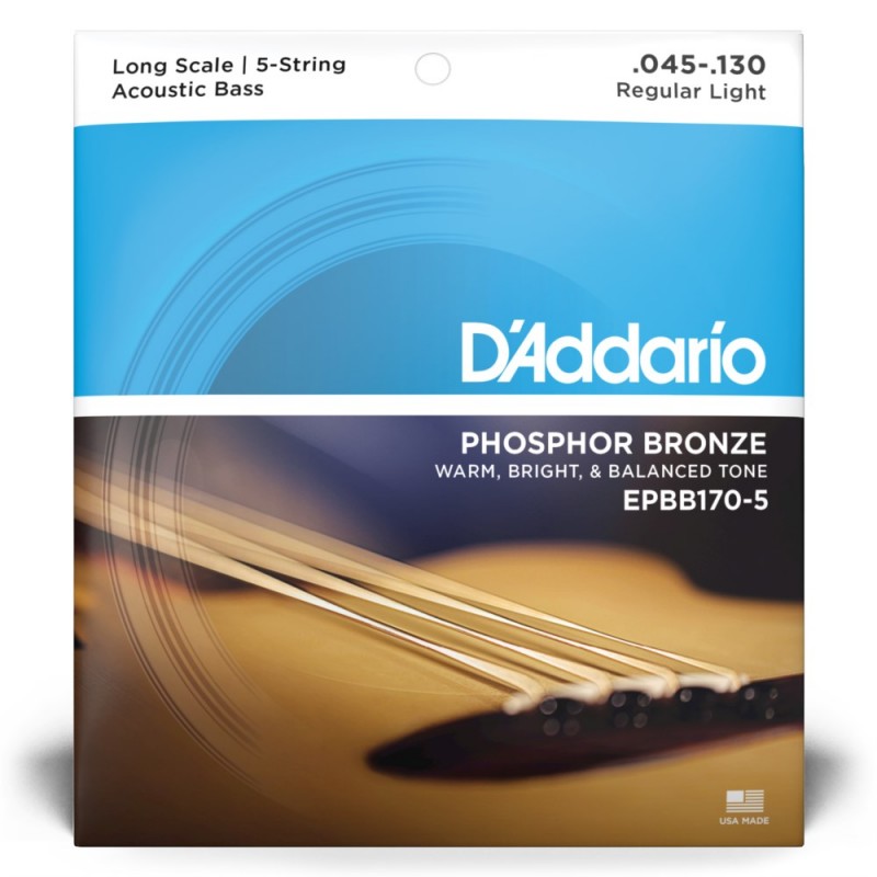 D'Addario EPBB170-5 - Struny do akustyka basowego 5-strunowe (45-130) - 2