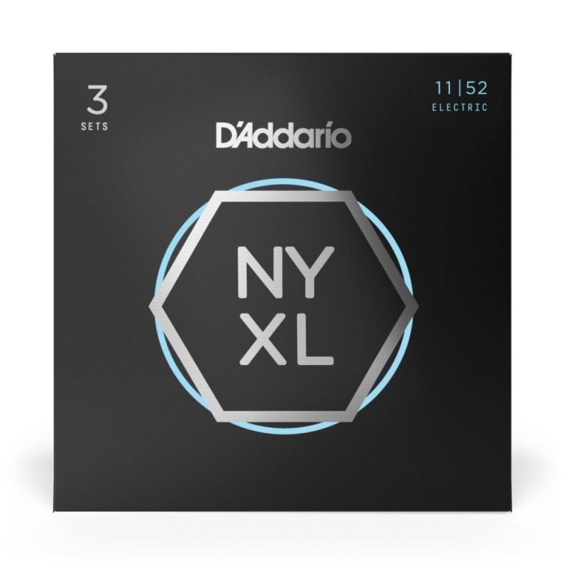 D'Addario NYXL1152-3P - Struny do gitary elektrycznej (11-52, 3 kpl.) - 2