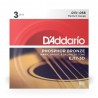 D'Addario EJ17-3D - Struny do gitary akustycznej (13-56, 3 kpl.) - 2