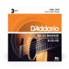 D'Addario EJ10-3D - Struny do gitary akustycznej (10-47, 3 kpl.) - 2