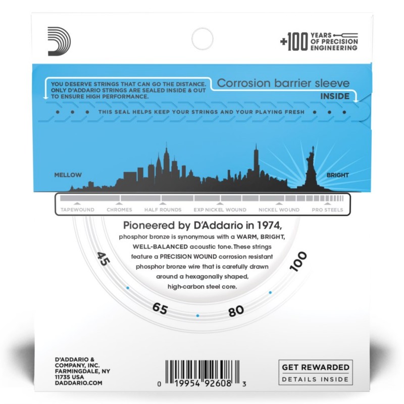 D'Addario EPBB170 - Struny do akustyka basowego (45-100) - 3