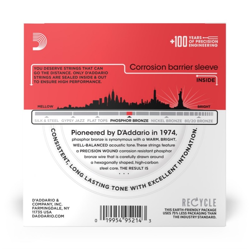 D'Addario EJ17-10P - Struny do gitary akustycznej (13-56, 10 kpl.) - 3