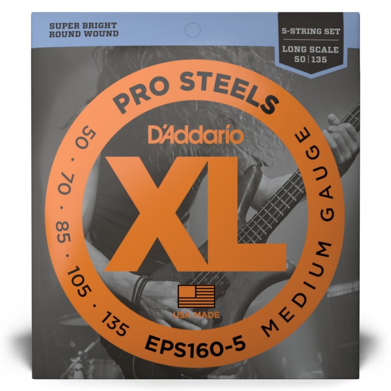 D'Addario EPS160-5 - Struny do gitary basowej 5-strunowe (50-135) - 2