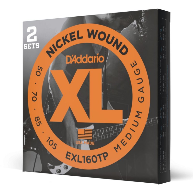D'Addario EXL160TP - Struny do gitary basowej (50-105, 2 kpl.) - 1