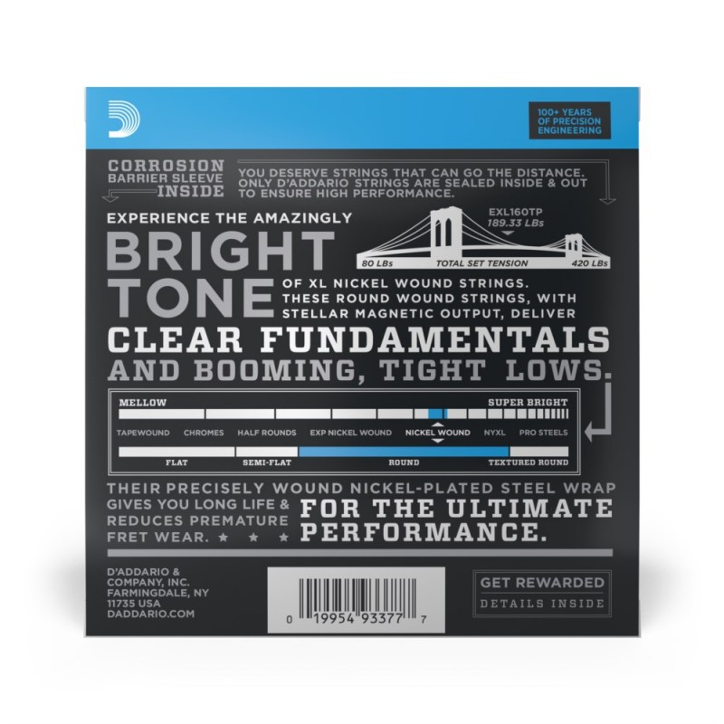 D'Addario EXL160TP - Struny do gitary basowej (50-105, 2 kpl.) - 3
