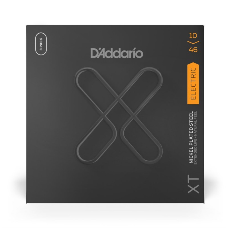 D'Addario XTE1046-3P XT - Struny do gitary elektrycznej (10-46, 3 kpl.) - 2