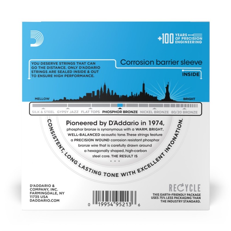 D'Addario EJ16-10P - Struny do gitary akustycznej (12-53, 10 kpl.) - 3