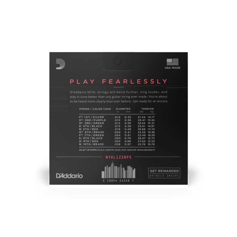 D'Addario NYXL1238PS - Struny gitarowe (12-38) - 3