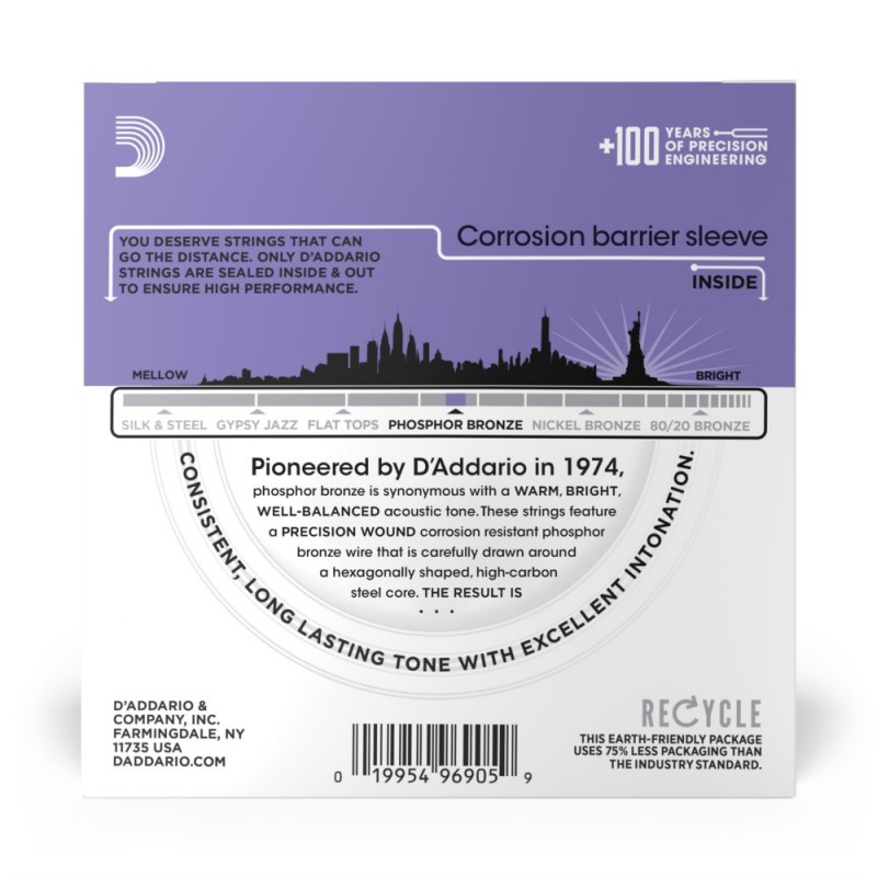 D'Addario EJ26-10P - Struny do gitary akustycznej (11-52, 10 kpl.) - 3