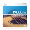 D'Addario EJ16-3D - Struny do gitary akustycznej (12-53, 3 kpl.) - 2