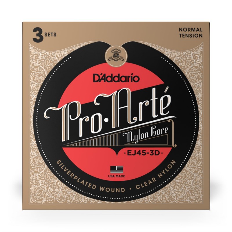 D'Addario EJ45-3D - Struny do gitary klasycznej (3 kpl.) - 2