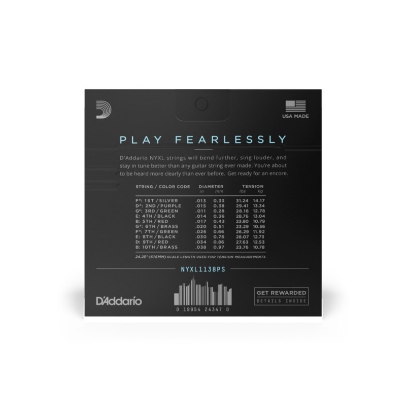 D'Addario NYXL1138PS - Struny gitarowe (11-38) - 3